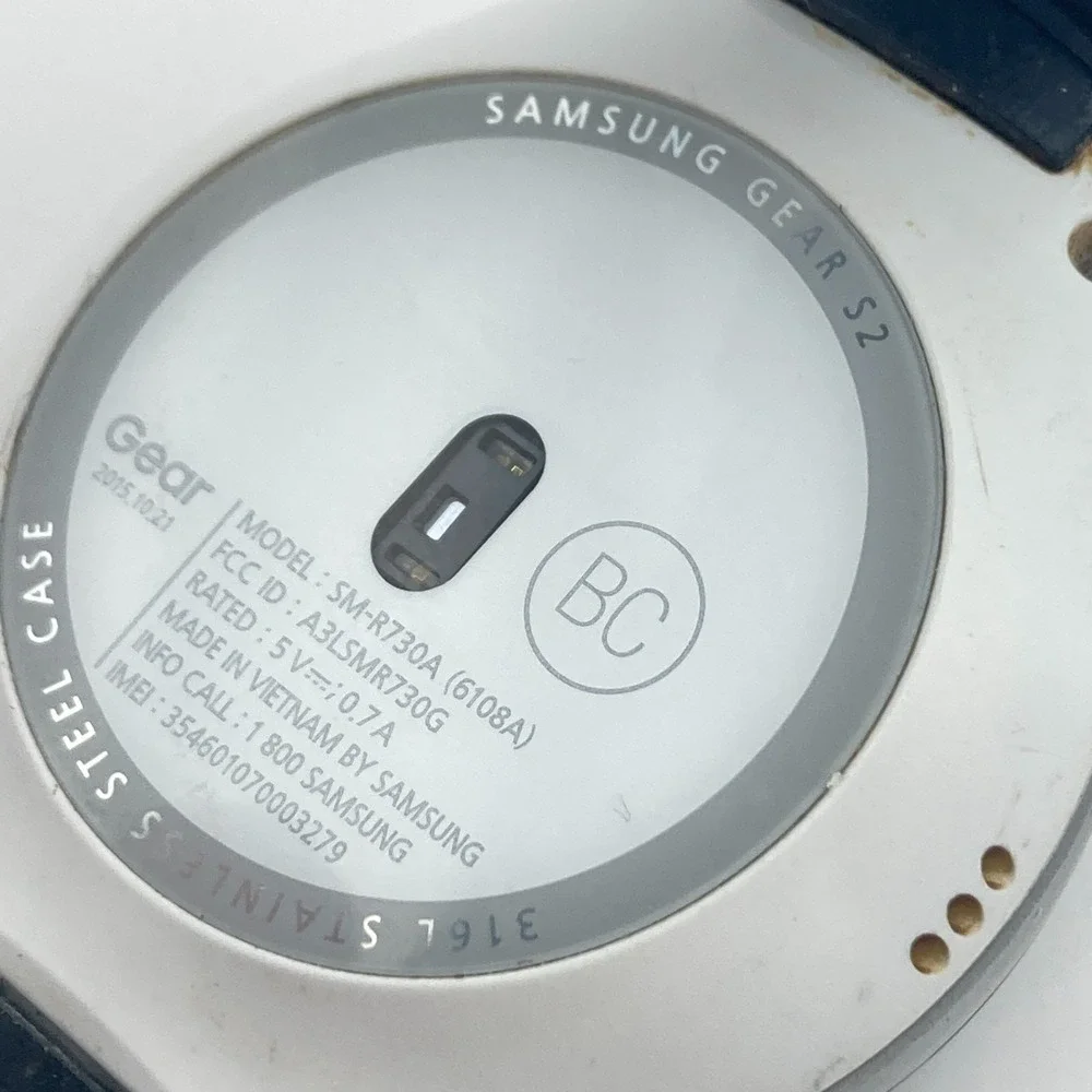 Samsung Gear S2 Smart Watch 44mm SM-R730A Works Silver Tone